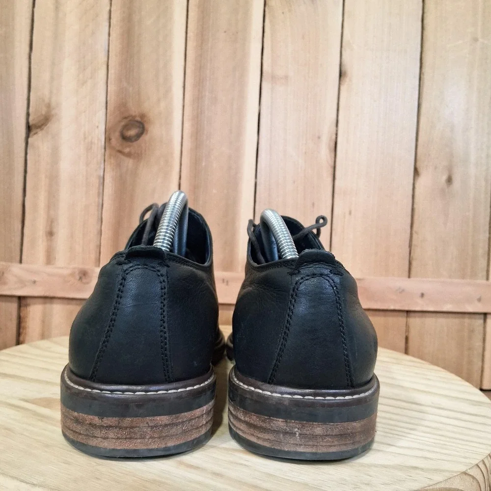 Cole Haan Watson Shoes Mens 9.5 M Black Leather Cap‎ Toe Derby Dress Comfort